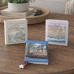 Thomas Kinkade Mini Gift Book Set of 3 Small Hardcover Keepsakes